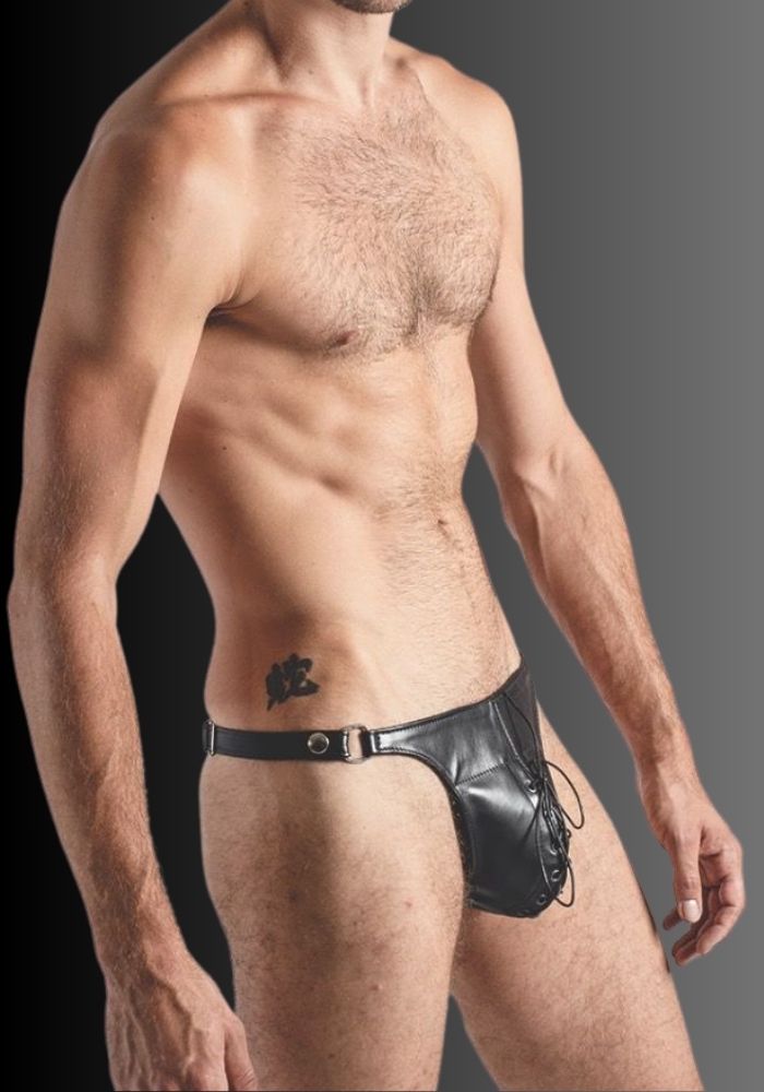 Mens Leather Thong Posing Pouch, open front jockstrap, men underwear jockstrap, jockstraps men gay, daddy jockstrap for sale