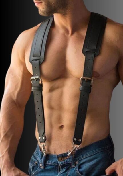Club Harness Suspender, club harness, strap on suspenders, gay suspenders, leather suspender harness for sale