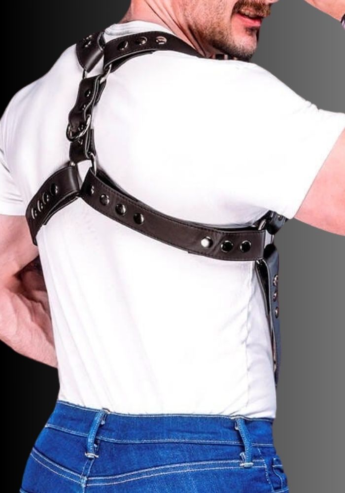 Men's Suspender Drop Back, gay suspenders, men's suspenders, mens leather suspenders, strap on suspenders for sale