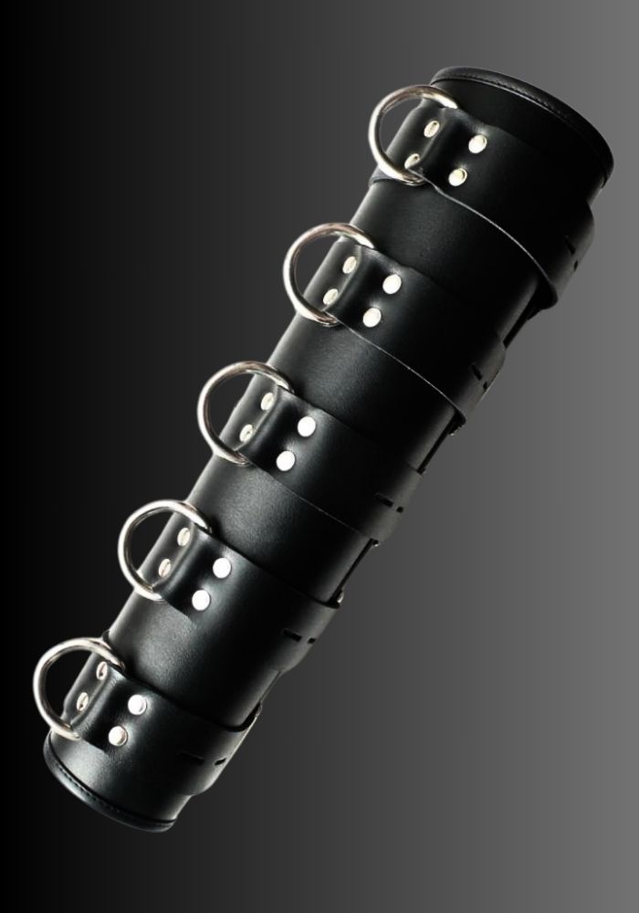 Arm Splints Locking Buckles, leather arm binder, BDSM arm restraints, BDSM leather restraints, bondage restraints for sale