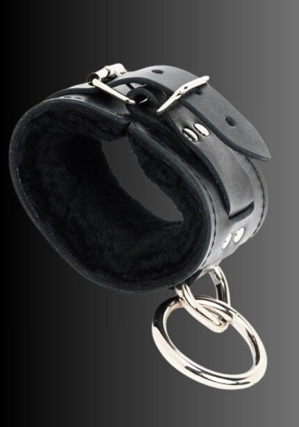 Fleece Lined Leather Cuffs, bondage and restraints, leather bondage restraints, extreme bondage restraints, BDSM bed restraints for sale