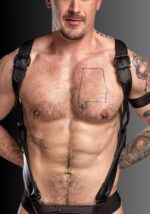 Chest Harness Hunter Black Hardline, chest harness, mens chest harness, dog chest harness, bdsm chest harness, male chest harness for sale