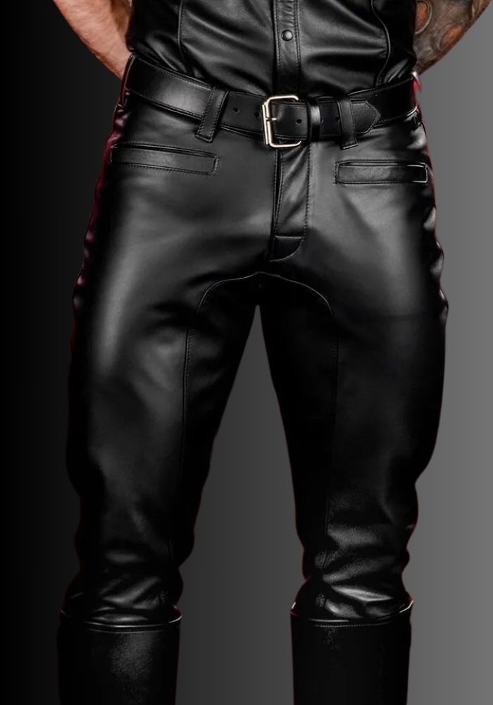 Leather Uniform Pant Black for sale