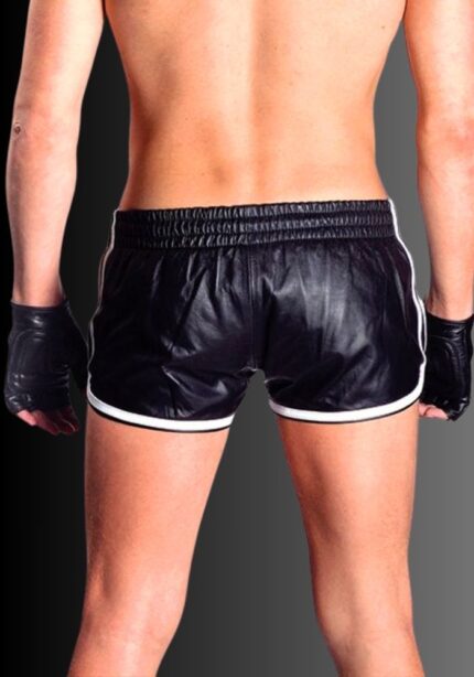Leather Sport Shorts, leather shorts, leather shorts men, leather hot shorts, leather short shorts for sale