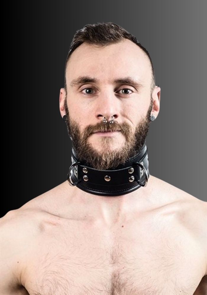Slave Collar Black Padding, BDSM locking collar, pup play collar, BDSM leather collar, sub collaring for sale