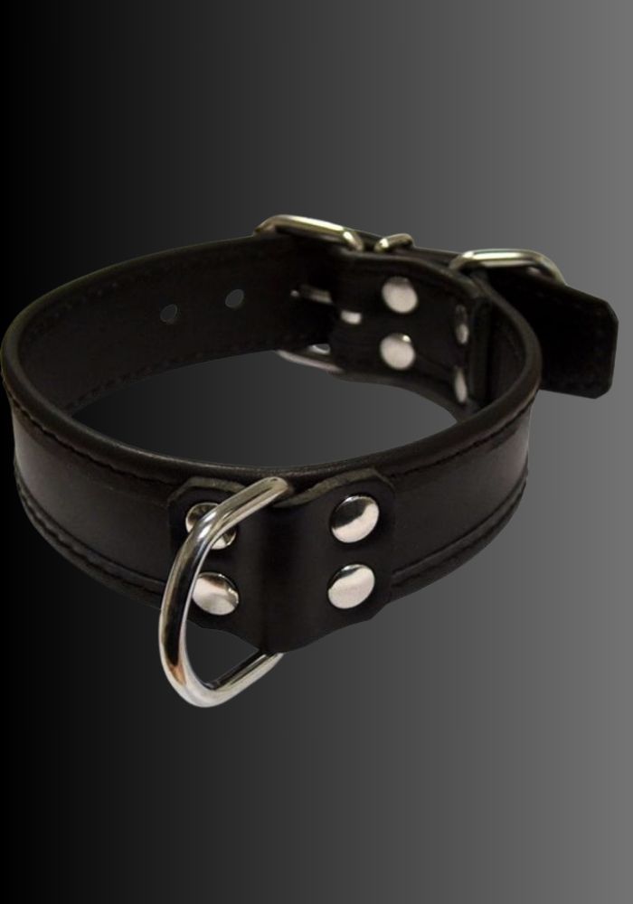 Leather Bondage Collar D Ring, submissive collaring, cute collar BDSM, bondage collar and cuffs, slave collar BDSM for sale