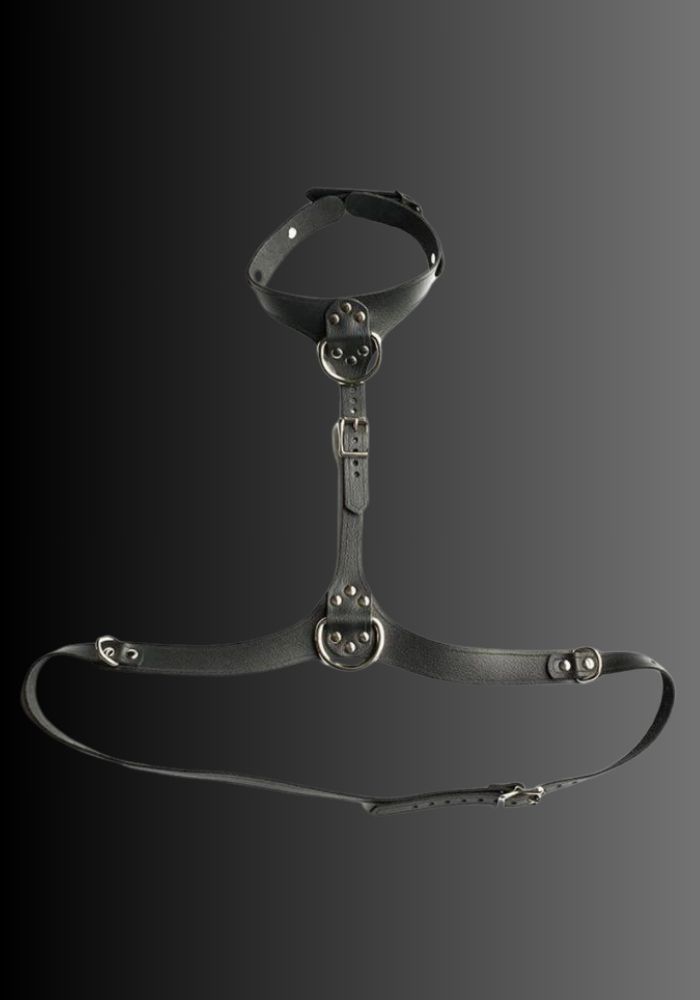 Full Curves Leather Bust Harness, slave harness, BDSM breast harness, bondage harness for sale