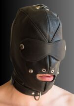 Premium Leather Hood Gag, BDSM hood, hood gag, gay pup hood, bondage hooded for sale