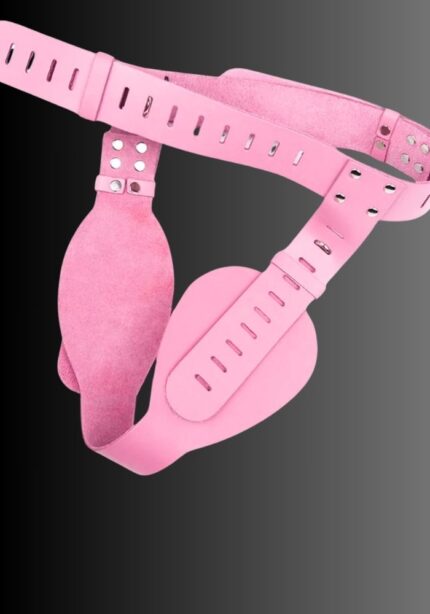 Female Chastity Belt Pink Leather, BDSM chastity, bondage chastity, female chastity belt, female chastity, chastity belt for female for sale