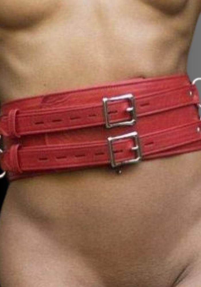 Leather Locking Waist Cuff BDSM cuffs for sale