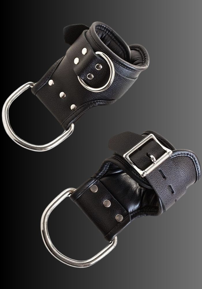 Padded Leather Suspension Wrist Cuffs, leather suspension cuffs, suspension cuffs, leather wrist cuff, wrist cuffs, wrist cuff for sale