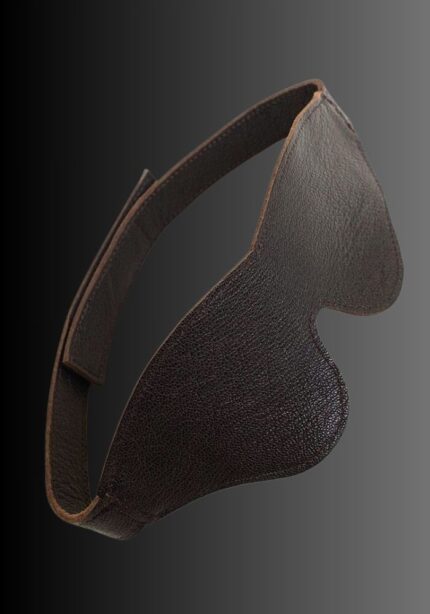 Brown Leather Blindfold Classic Cut, blindfolded gay, bondage blindfolds, gag blindfold, blindfold BDSM for sale