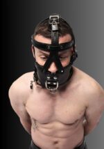 Leather Extreme Muzzle Head Harness, kink muzzle, BDSM muzzles, sexual muzzle for sale